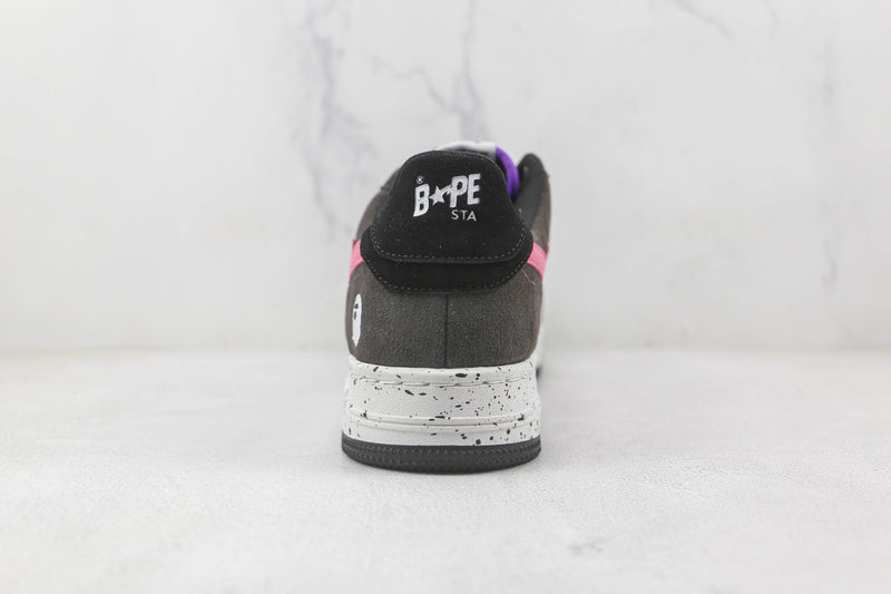 Bape Sta Black Grey Pink Suede