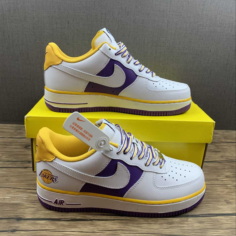 Nike Air Force 1 07 75th Anniversary NBA White Purple Yellow