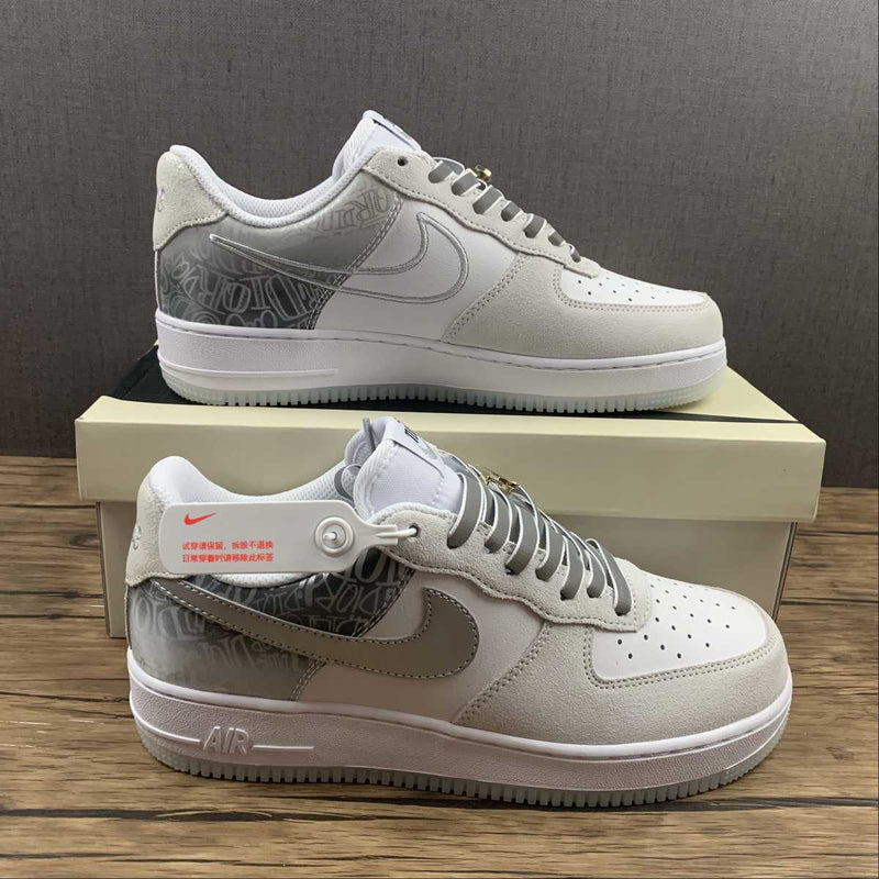 Nike Air Force 1 '07 Low ESS White Metallic Silver Grey