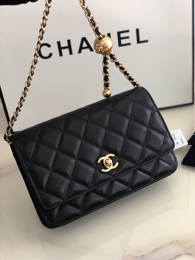 Bolsa Chanel WOC Lambskin Preta