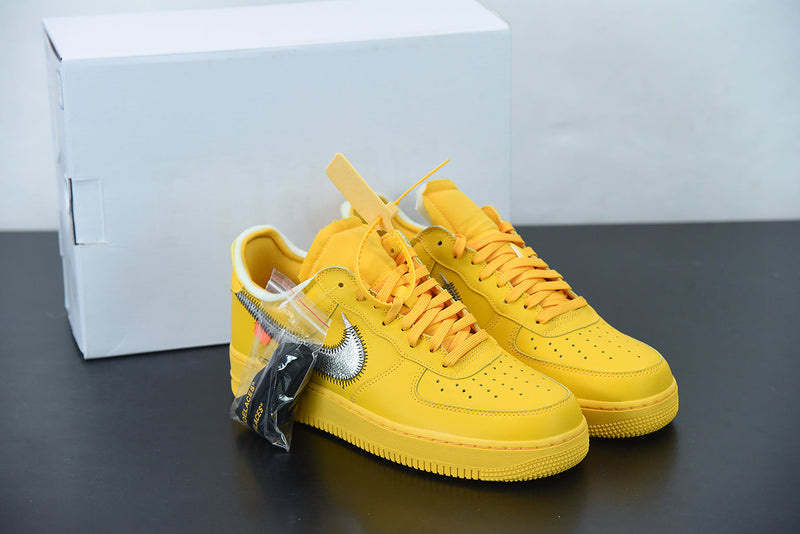 Nike Air force 1 Low Off White University Gold Metallic Silver