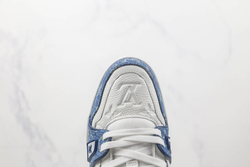 Louis Vuitton LV Trainer Monogram Denim White Blue