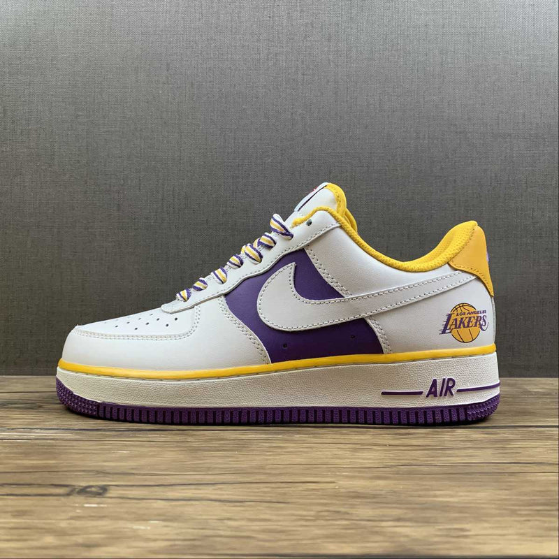 Nike Air Force 1 07 75th Anniversary NBA White Purple Yellow