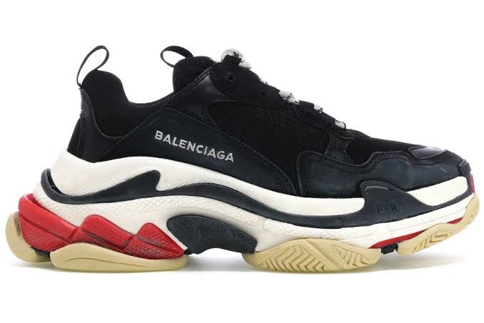 Balenciaga Triple S Black White Red